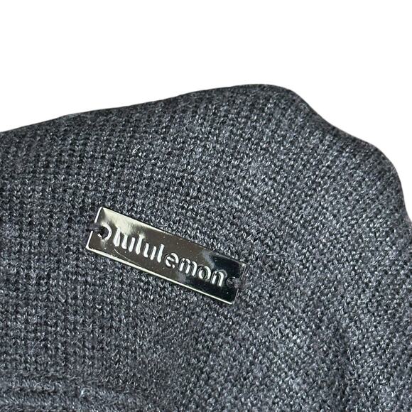 LULULEMON Lightweight Knit Pullover Hooded Sweater V-Neck Long Sleeves - Picture 4 of 5